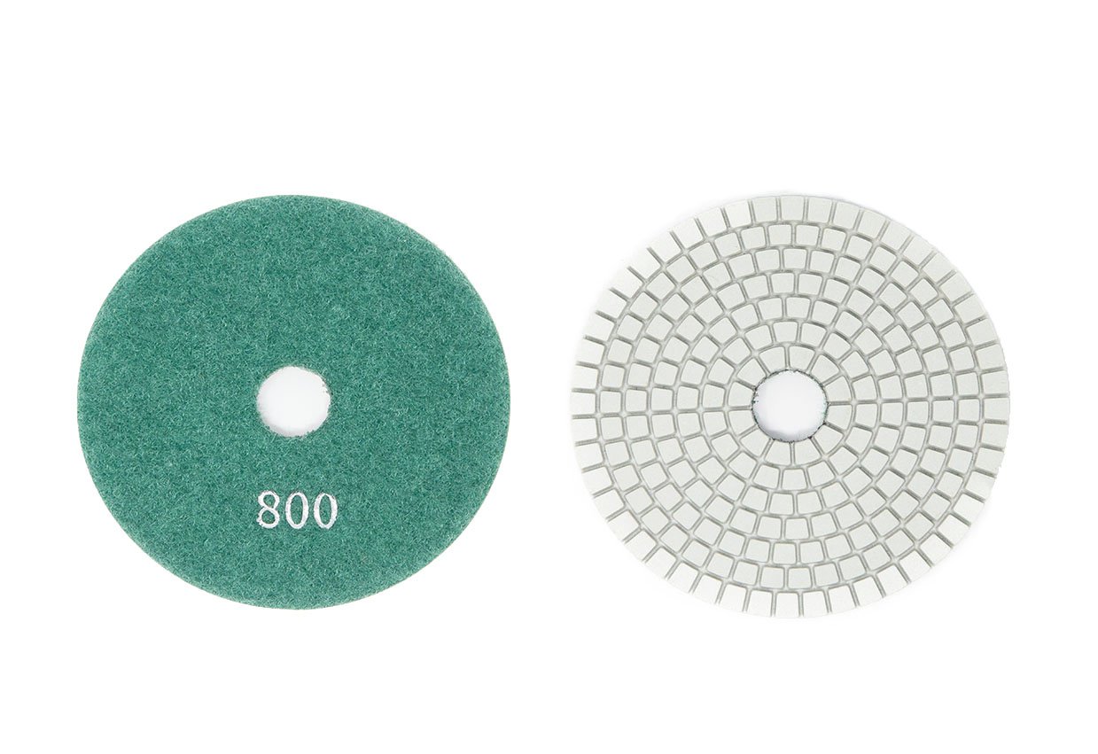 RockMaster 4" White Diamond Resin Wet Polishing Pads (800 Grit)