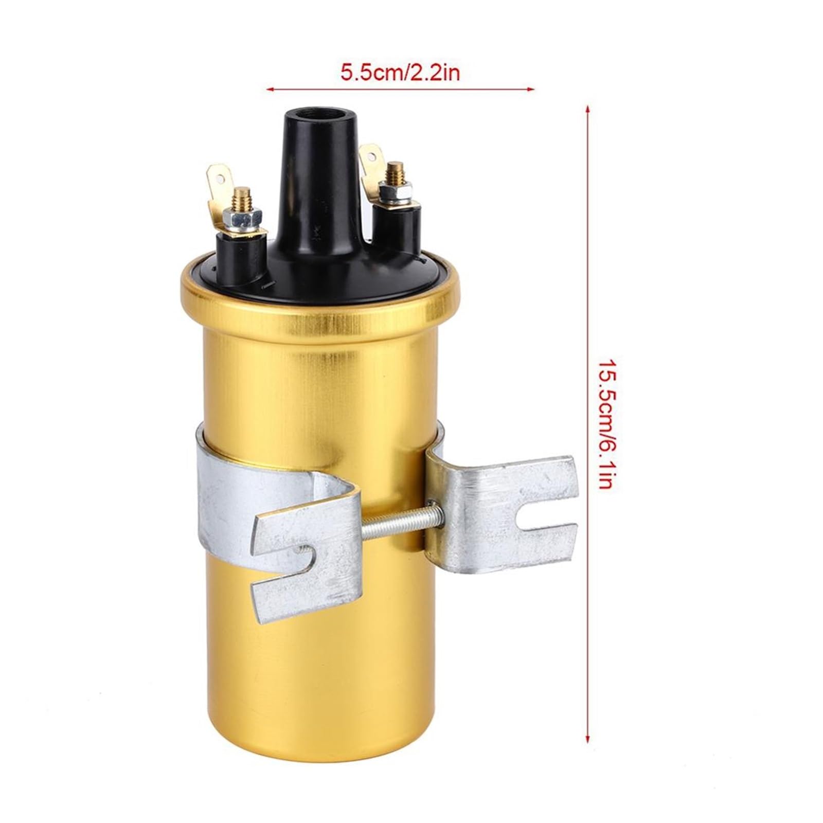 1 x SHLPDFM Standard 12 V Sport Ignition Coil Gold Colour Suitable for