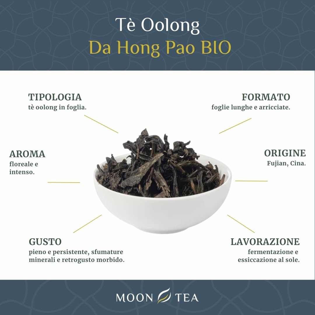 Té Oolong Da Hong Pao - Té Chino de Calidad con Aroma Floral de Orquídea - Infusión de Bienestar - 100 gr
