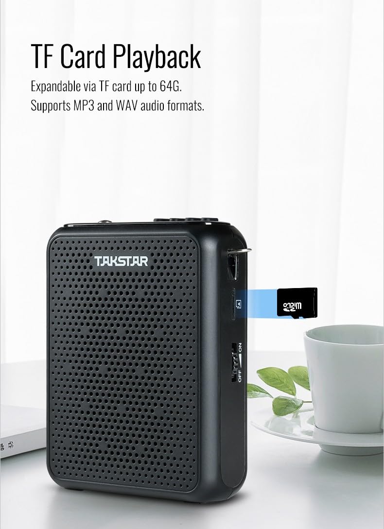 Takstar E300W Voice Amplifier with TF card slot