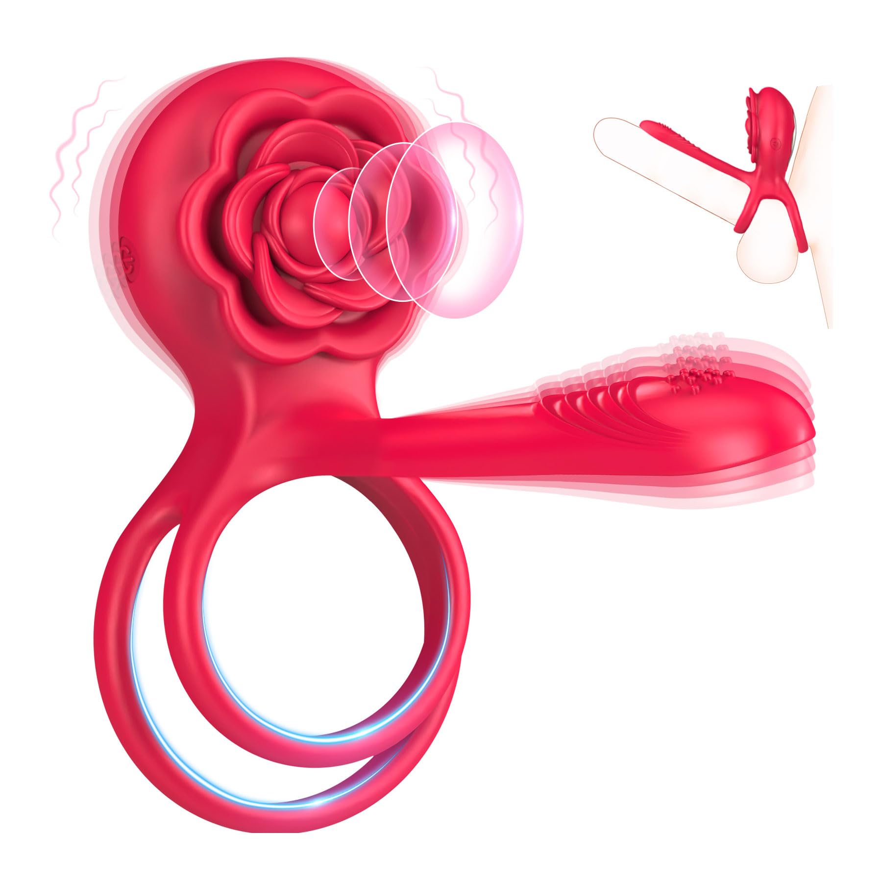 Sex Toys Anneaux de Pénis Set - 3 en 1 Anneau Vibrant Pénis Clitoridienne avec 6 Anneau Penien - Anneau Homme Sextoyse Couple Plaisir 10 Modes Vibromasseurs PourHomme Cockringe Sextoyse Homme Sex