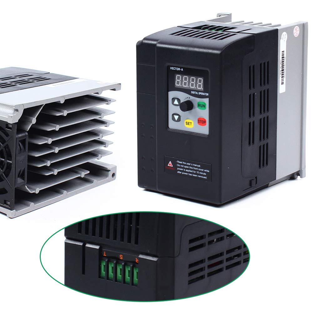 VFD Regulador de velocidad de frecuencia convertidor de velocidad para motor de corriente alterna 3 fases 2,2 KW 3HP VFD Variable Frequency Driver Inverter