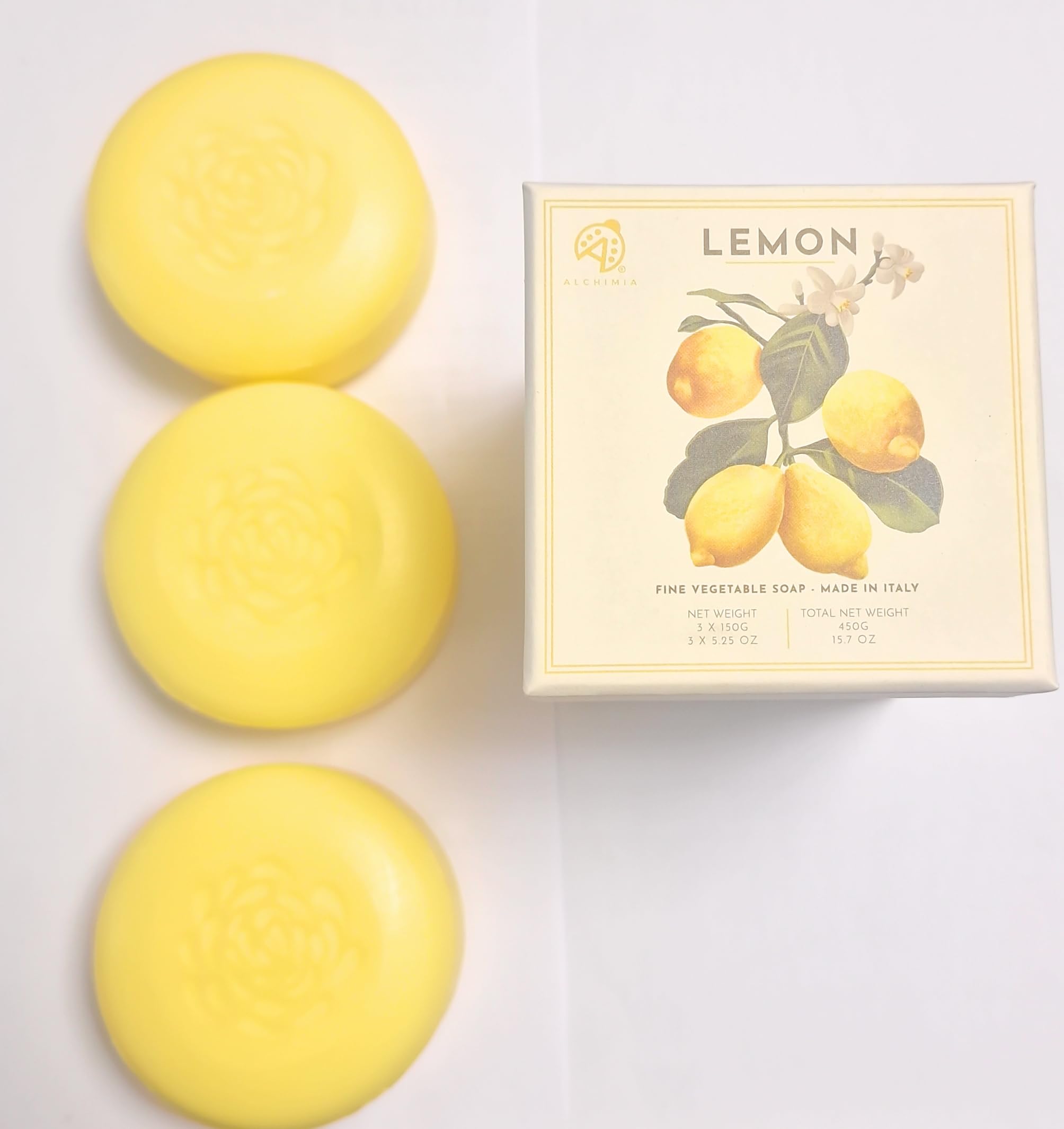 O3 SOAP 80g 3個セット Lemon Fine Vegetable Soap Set 3 x 150g – Triple Milled Natural Bar