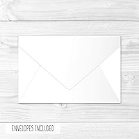 Vista 2 de Hadley Designs 24 tarjetas de agradecimiento, sobres, nota de agradecimiento funeral de duelo vegetal, suministros de gratitud de condolencia