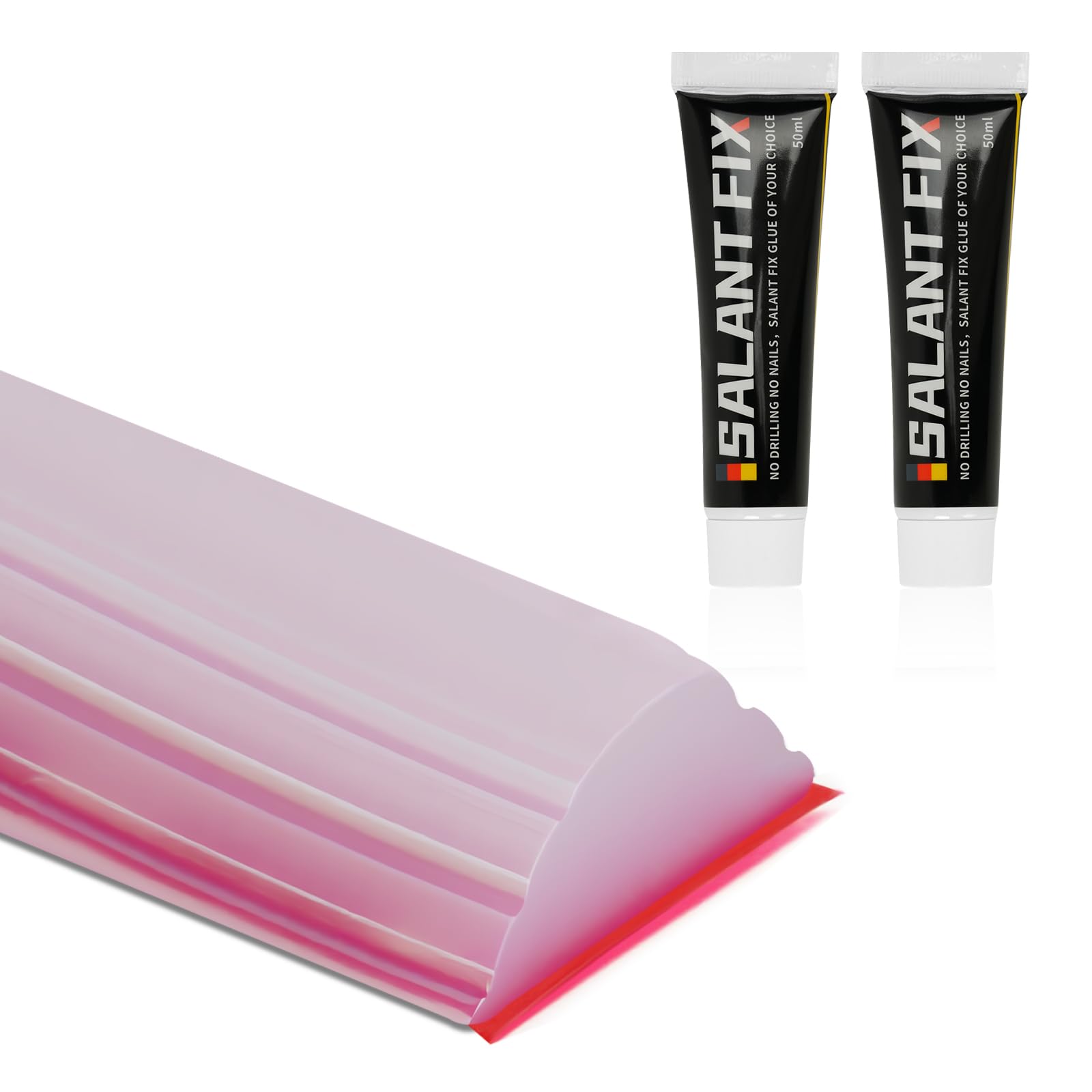 Flintronic 2M Wet Room Floor Barrier, Shower Threshold Water Barrir, Shower Seal Strip with 20G Glue, Silicone Water Retaining Strip, Shower Tray Sealing Strip for Kichen, Bathroom (Transparent)