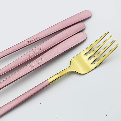 Miniatura 5 de JASHII Juego de cubiertos de acero inoxidable SUS304 de 20 piezas, juego de vajilla de pulido de espejo para 4, cuchillotenedorcucharacuchara de