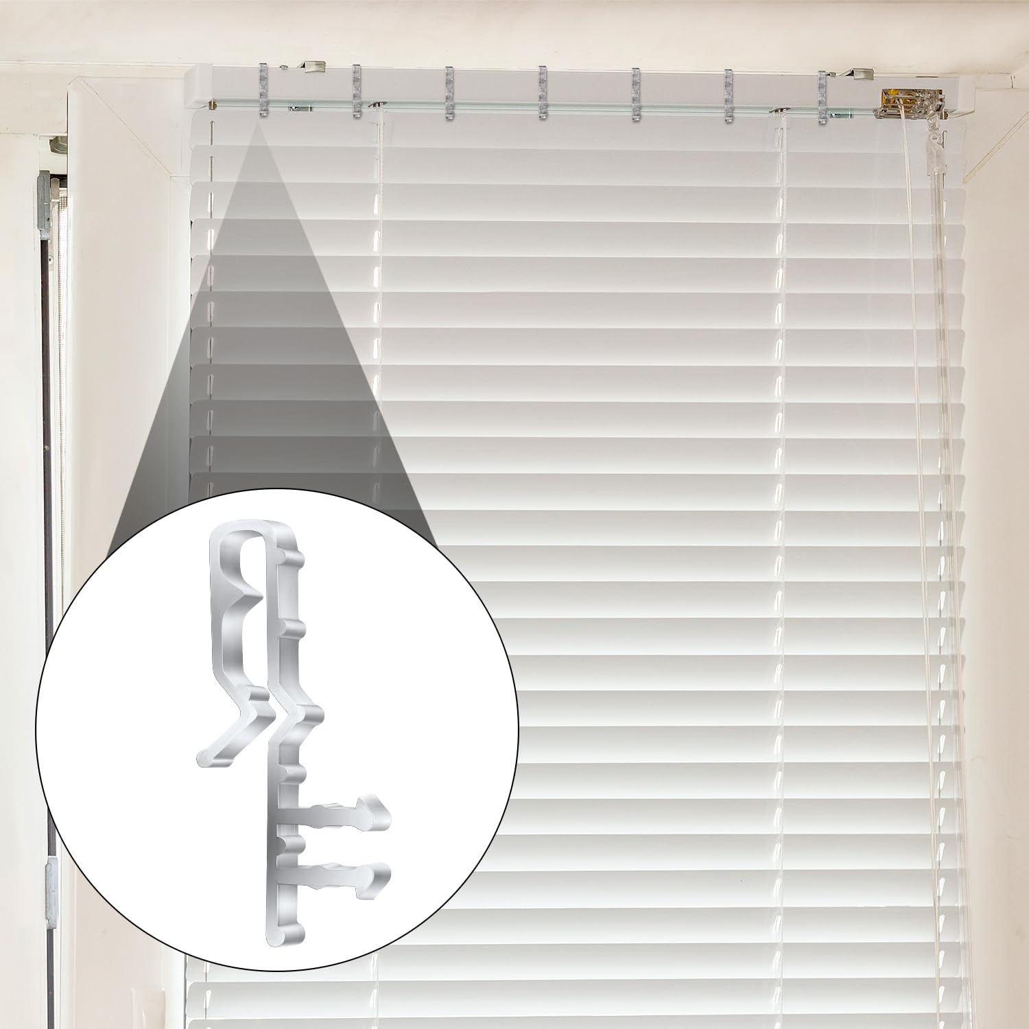 24pcs Clear Valance Clips For Window Blinds - Plastic Channel Cover Retainer Clips For Hidden Installation