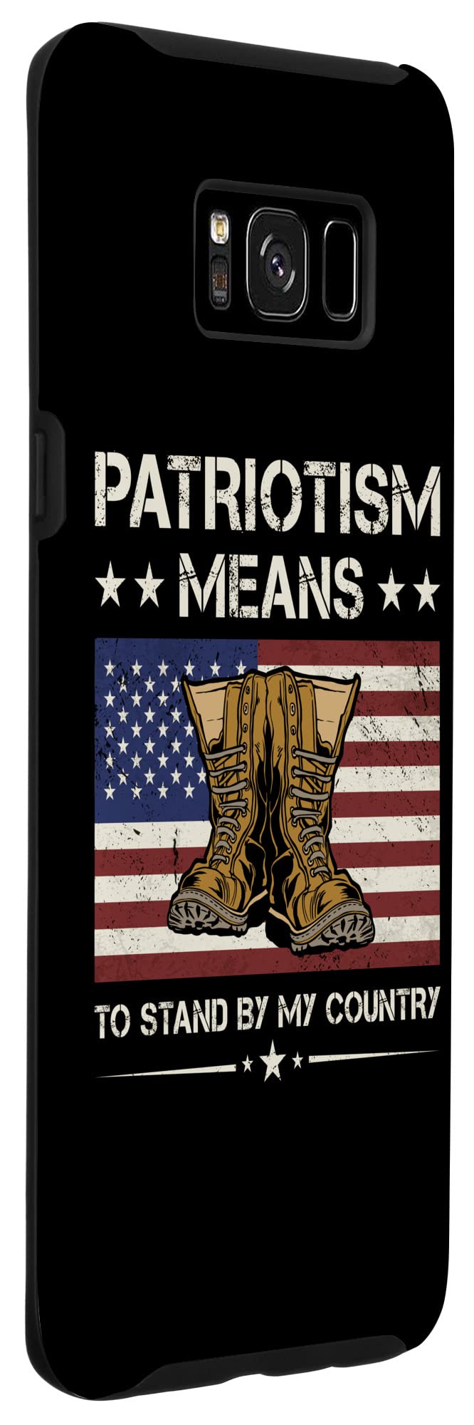Amazon.co.jp: Galaxy S8+ アメリカの愛国心とは、自国の退役軍人を支持することを意味する スマホケース : 家電＆カメラ
