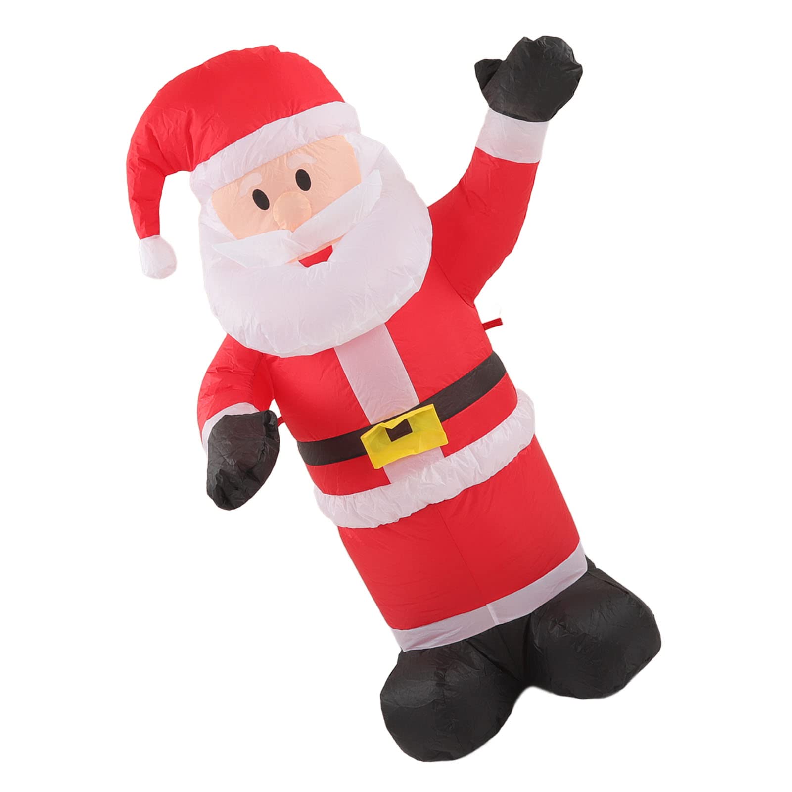 Père Noël Gonflable de Noël avec Lumières LED, Décoration en Polyester Imperméable pour Fête dans Le Jardin et la Pelouse (Prise UE 100-240V)