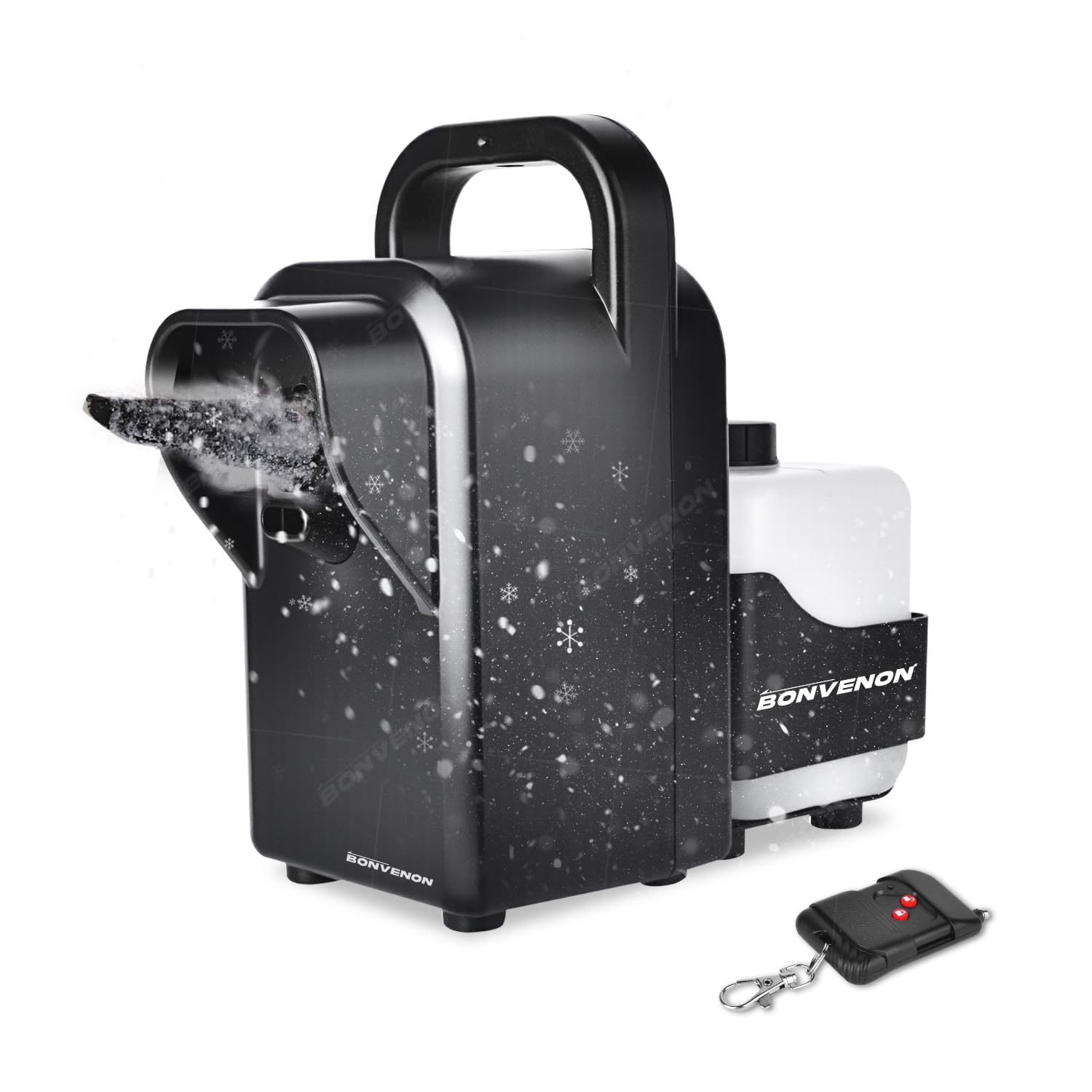 Adjustable 900W Snow Machine, 70% Quieter Indoor Artificial Snow Maker with Dual Pump, Portable Snowflake Machine for Halloween Christmas Party Wedding Decor