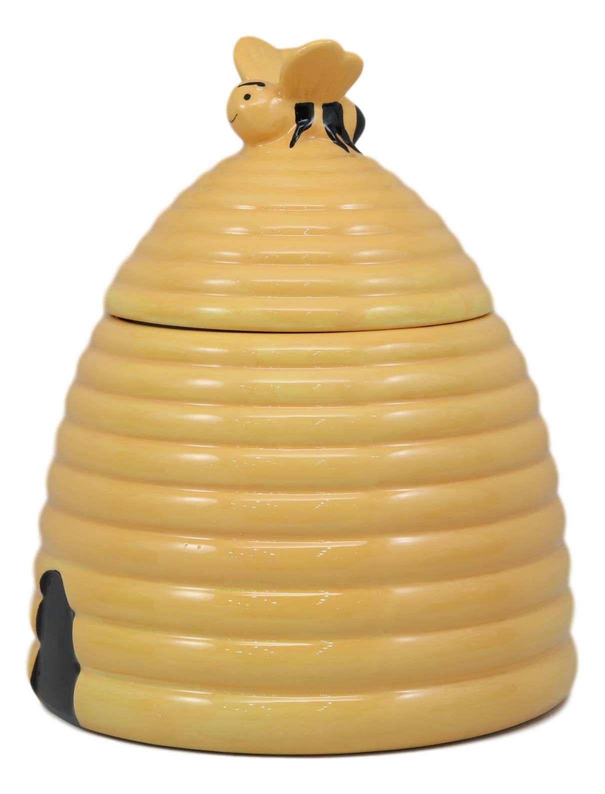 Rustic Beehive Cookie Jar - 8" Ceramic Honey Jar -4 Rustic Beehive Cookie Jar - 8" Ceramic Honey Jar -4