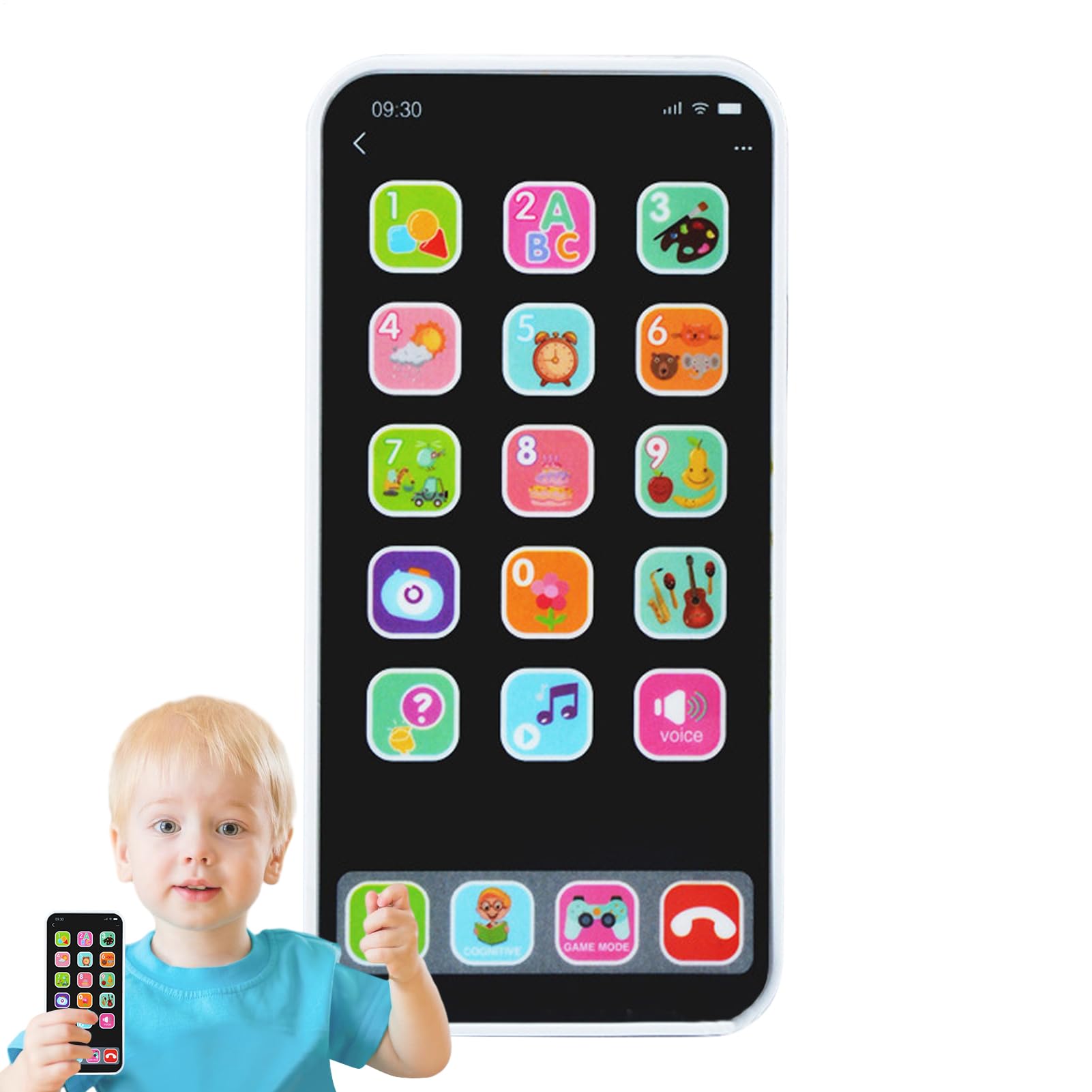 Making Juguete para teléfono Celular para niños,Teléfonos de Juguete con Pantalla táctil simulada con Luces y Sonido - Juguete Interactivo LED Falso para teléfono de Aprendizaje, teléfono móvil Making Juguete para teléfono Celular para niños,Teléfonos de Juguete con Pantalla táctil simulada con Luces y Sonido - Juguete Interactivo LED Falso para teléfono de Aprendizaje, teléfono móvil