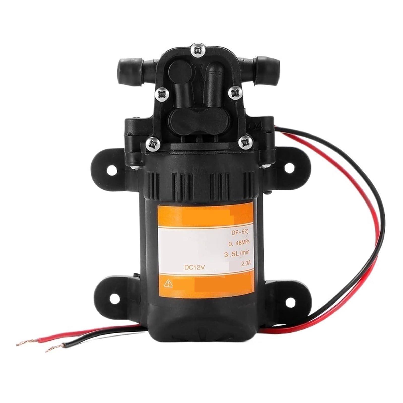 DC12V 70PSI 3.5L/Min Agricultural Electric Water Pump Black Micro High Pressure Diaphragm Sprayer Car Wash Smooth Operation Flow Steady Reliable