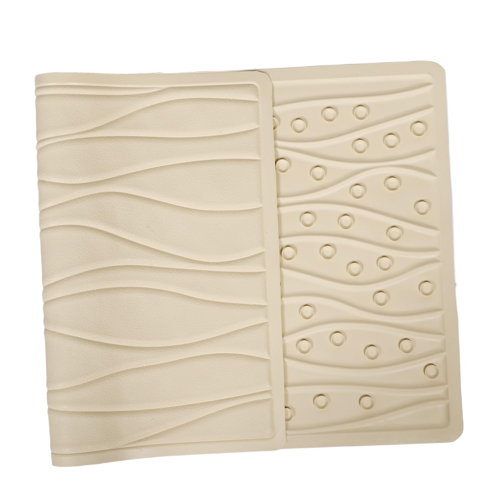 Tapis de bain antidérapant beige caoutchouc pour sol de salle de bain sécurisé