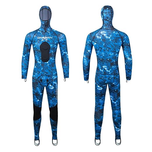 0.5mm Thin Spearfishing Wetsuit for Men Women,Two-Piece Set Wetsuit Sports Dive Skins Swimwear for Snorkeling Surfing Scuba Diving Swimming Kayaking Sailing Canoeing