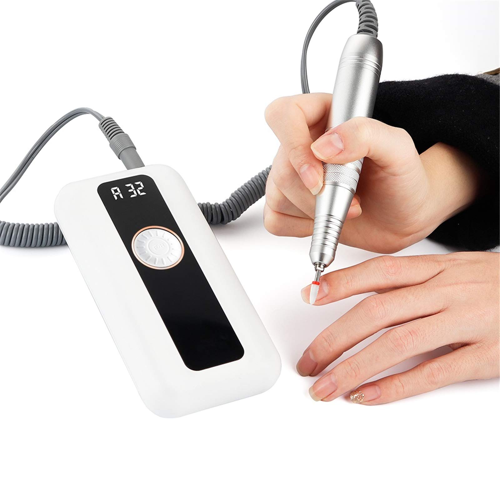 ZYC Trapano per Unghie Ricaricabile 35000RPM 7500mAh Trapano per Manicure Portatile per Trapano per Manicure Trapano per Unghie Professionale