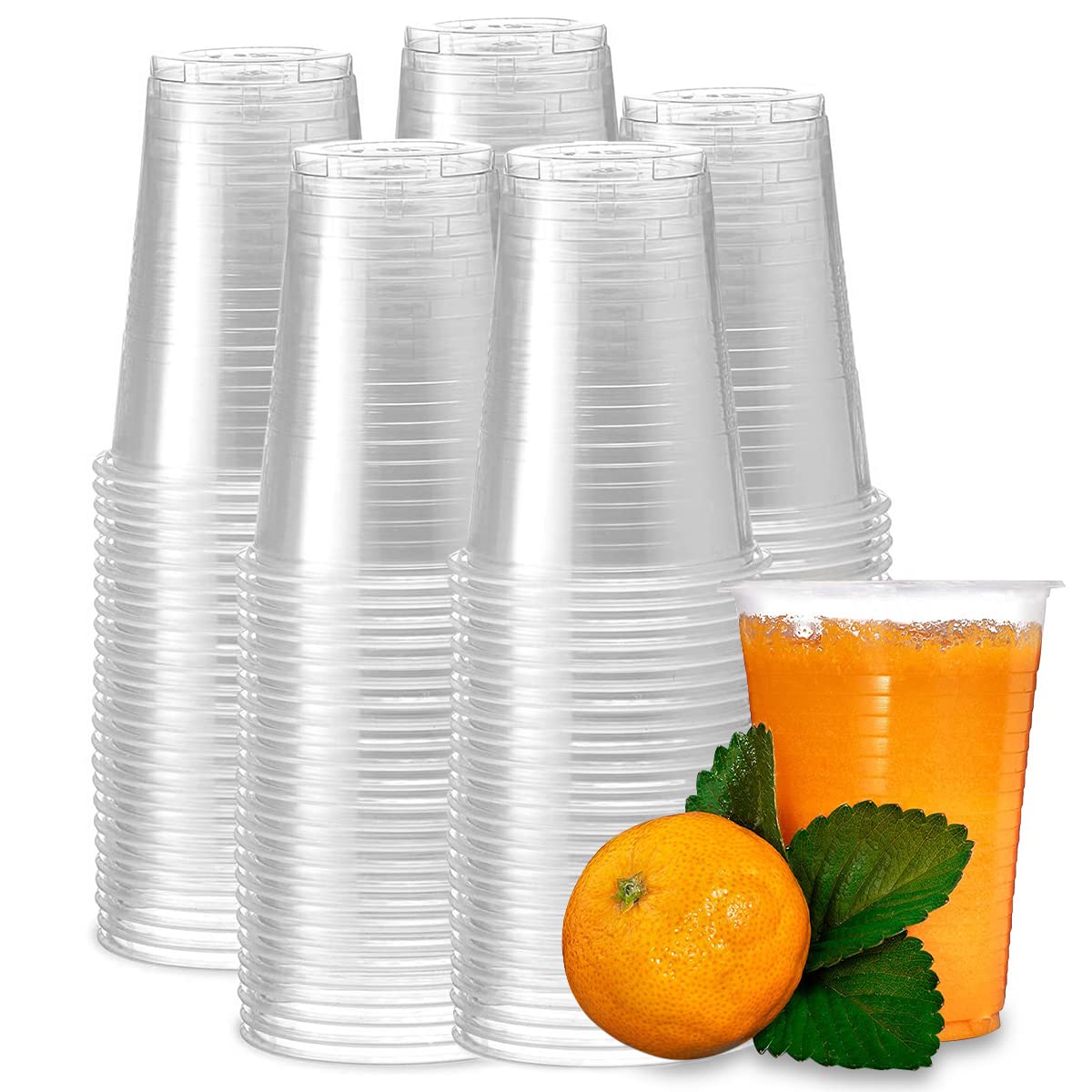 Vasos de Plástico Desechables de Polipropileno, Vasos de Plástico Transparente Ecológico y Reutilizable para Servir Bebidas Calientes y Frías, Adecuado para Hogar y Oficina - 200 ml, 1500 Unidades