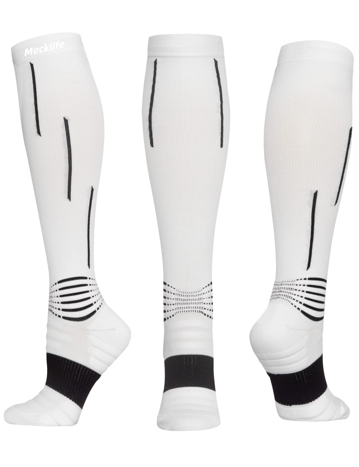 Mecklife Sports Compression Socks for Women and Men 2030 mmHg Running Support Socks (1 Pair) XX