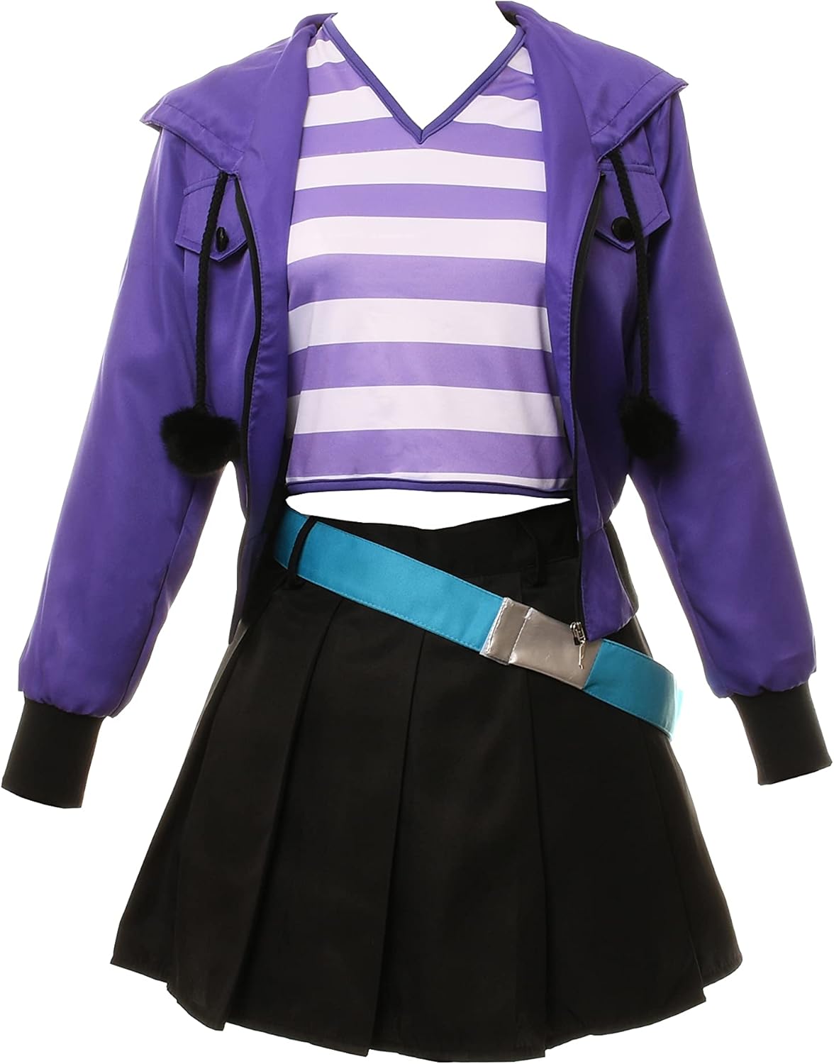 Japanese JK Uniform Cosplay Purple Outfit Halloween Costume