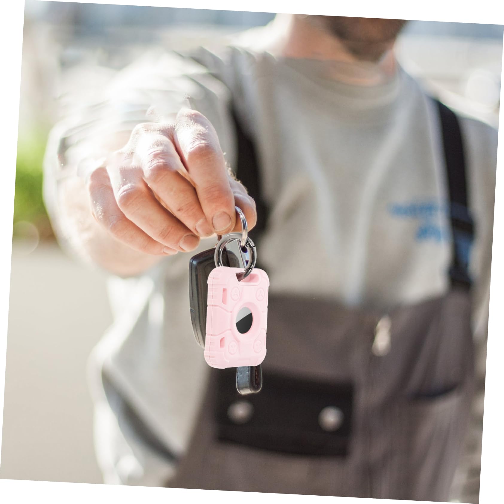 CIYODO Key Ring Keychain Protective Case for Durable Soft Shell Lightweight Design Collision Protection Present for Family and Friends