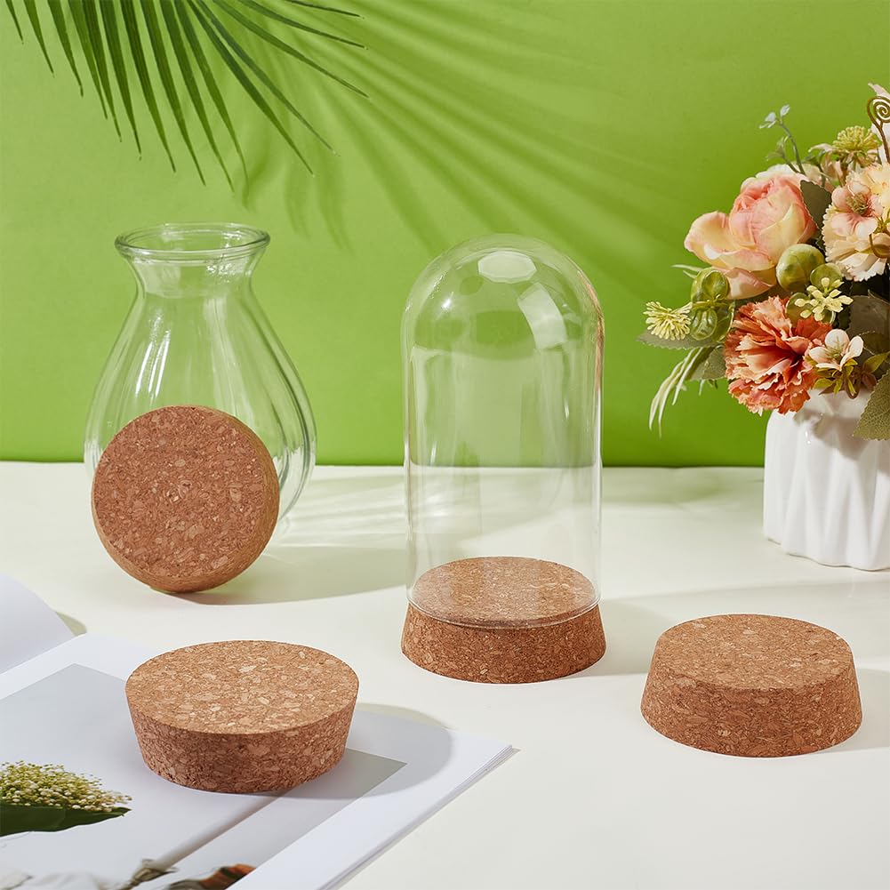 4 Große Korken 8-9cm - Konische Holzstopfen Für Flaschen