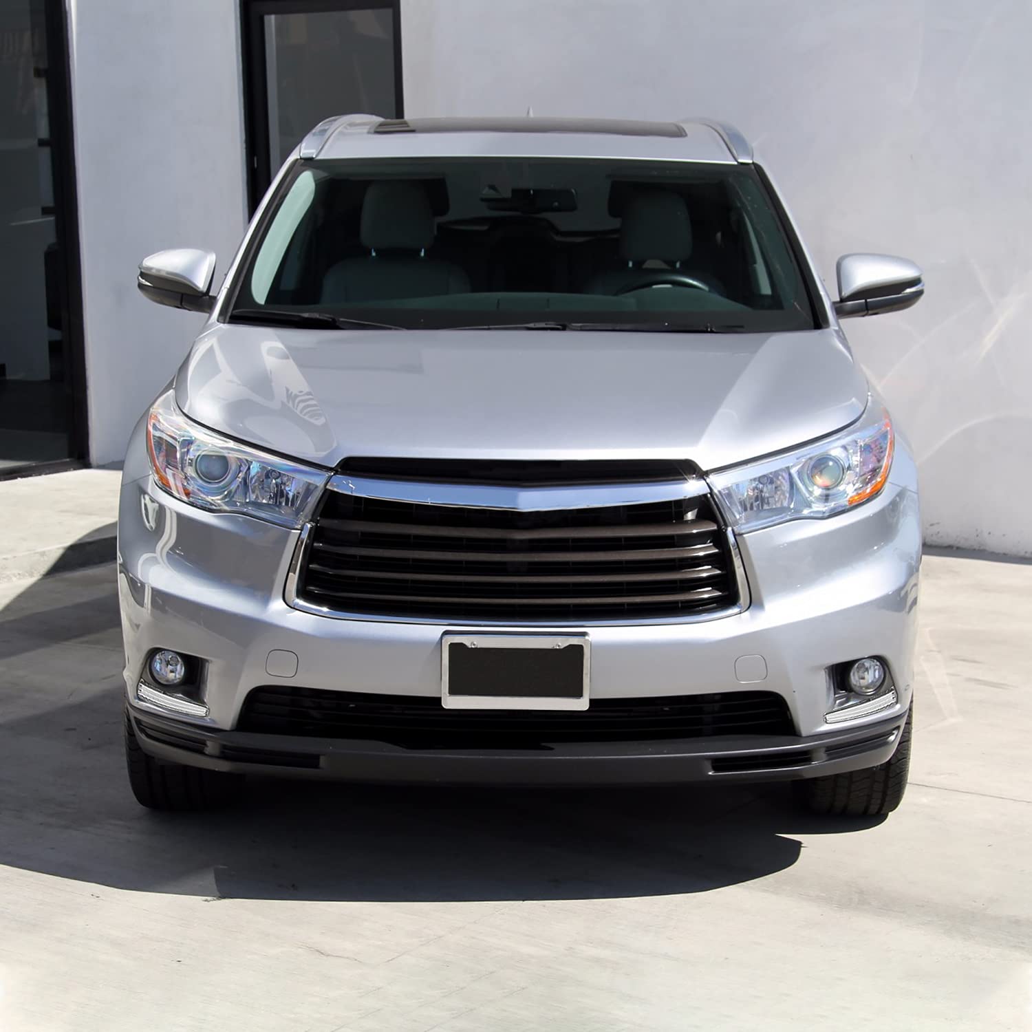 Spec-D Tuning Chrome Fog Lights with LED Strip + Bulbs Compatible with 2014-2016 Toyota Highlander, L+R Pair Assembly