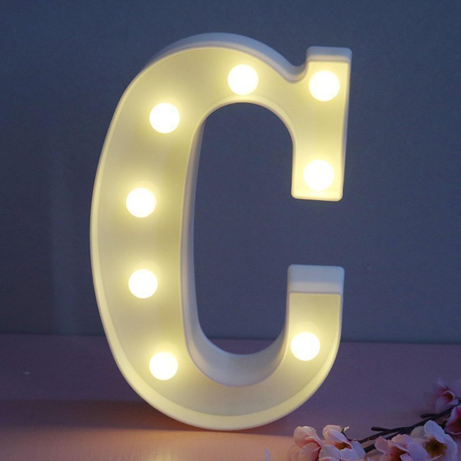 Bipily Lettres Lumineuses LED Pour Chapiteau - Lettres De L'alphabet Pour Mariage, Fête D'anniversaire, Noël, Décoration De Maison, Bar