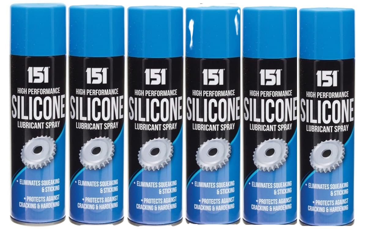 6x 200ml Silicone Lubricant Spray Multi-Purpose Anti-Friction, Water-Repellent Maintenance Spray for Home, Auto, Tools & Machinery