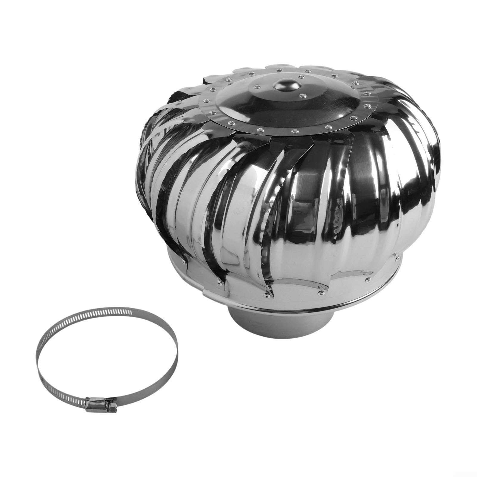 Cappottino per ventola di ventilazione in acciaio inox 304, 110 mm, estrattore d'aria non alimentato per canna fumaria e tappo di protezione per casa agricola