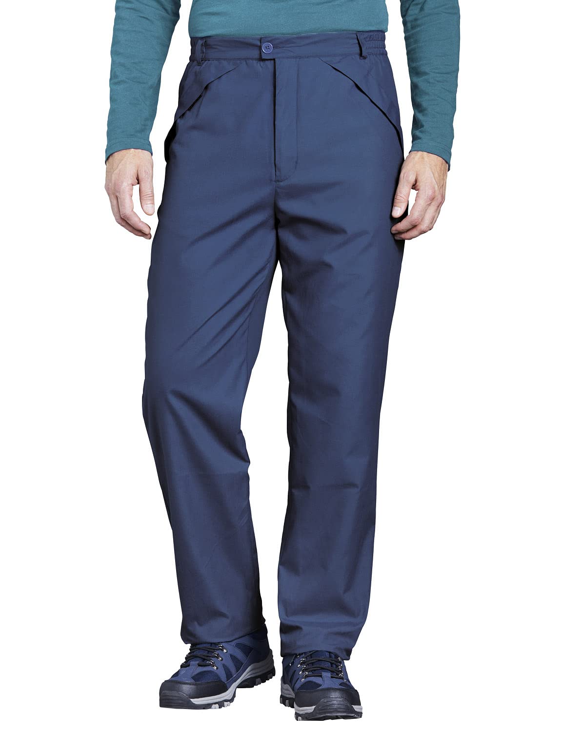 Chums Men's Fleece Lined & Water Resistant Walking & Hiking Trousers Navy 42W / 31L