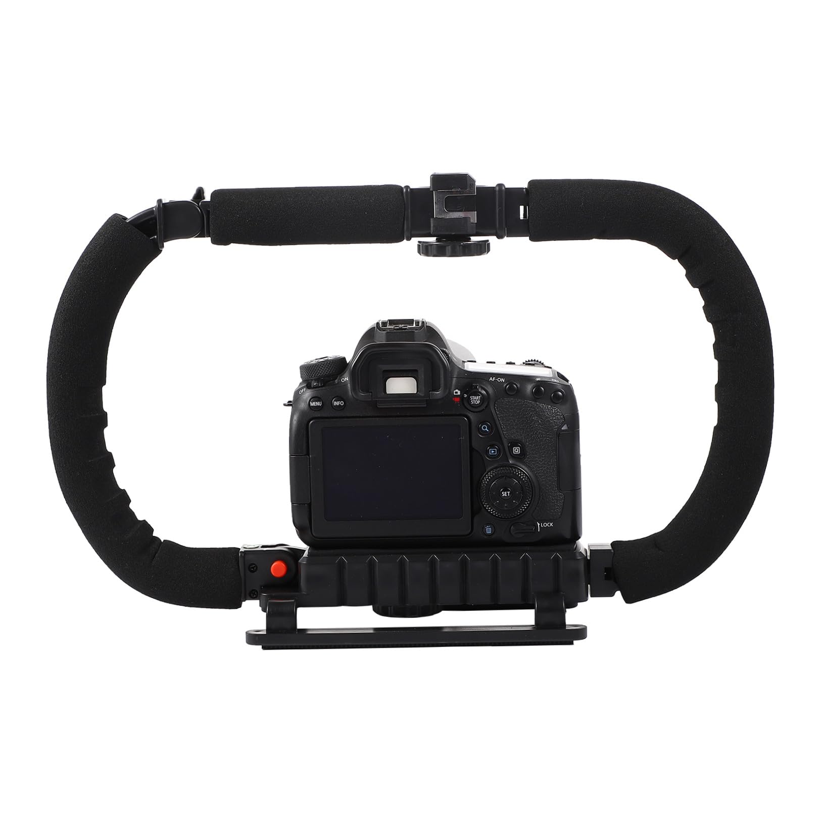 Hemobllo Estabilizador de Cámara de Mano Plegable Antideslizante Tornillo Ajustable y Apoyabrazos de Esponja para Vídeo Profesional, Soporte para Teléfono y Cámara DSLR, Equipo de