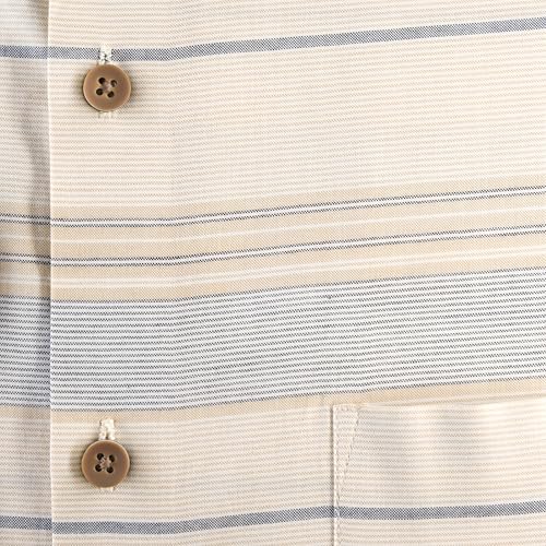 Image of 7-DAYS Men's Premium Striped Formal Shirt - Cotton Rich, Regular Fit, Full Sleeve, with Pocket, Wrinkle Resistant - Stylish Office & Everyday Wear.