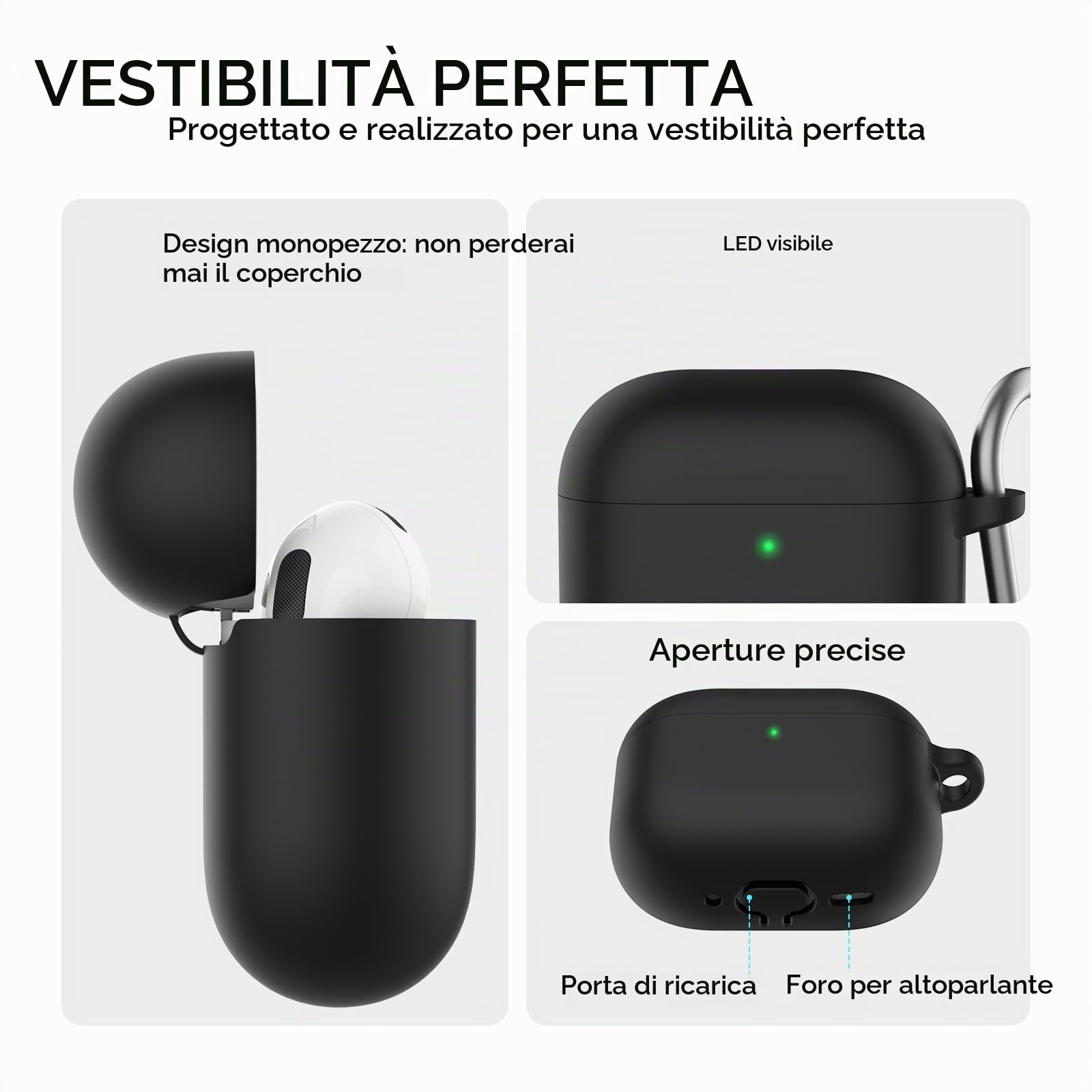 Per AirPods 4 Custodia protettiva in silicone due in uno per localizzatore di localizzazione airtag Anti smarrimento Accessori per cuffie Colorf V6M7 44 Per AirPods 4 Custodia protettiva in silicone due in uno per localizzatore di localizzazione airtag Anti smarrimento Accessori per cuffie Colorf V6M7 44