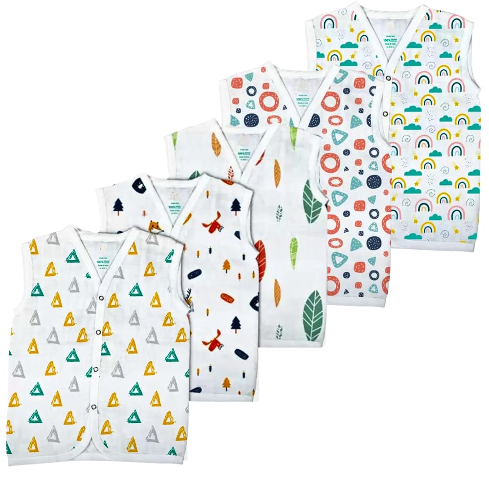 FassifyNew Born Baby Boy & Girls Stylish Trendy Cute Jablas/Top/T-Shirt with FBO. Pack of 5 Jablas/T-shirt/Top I Size 0 Months up to 1 years(WHITE)