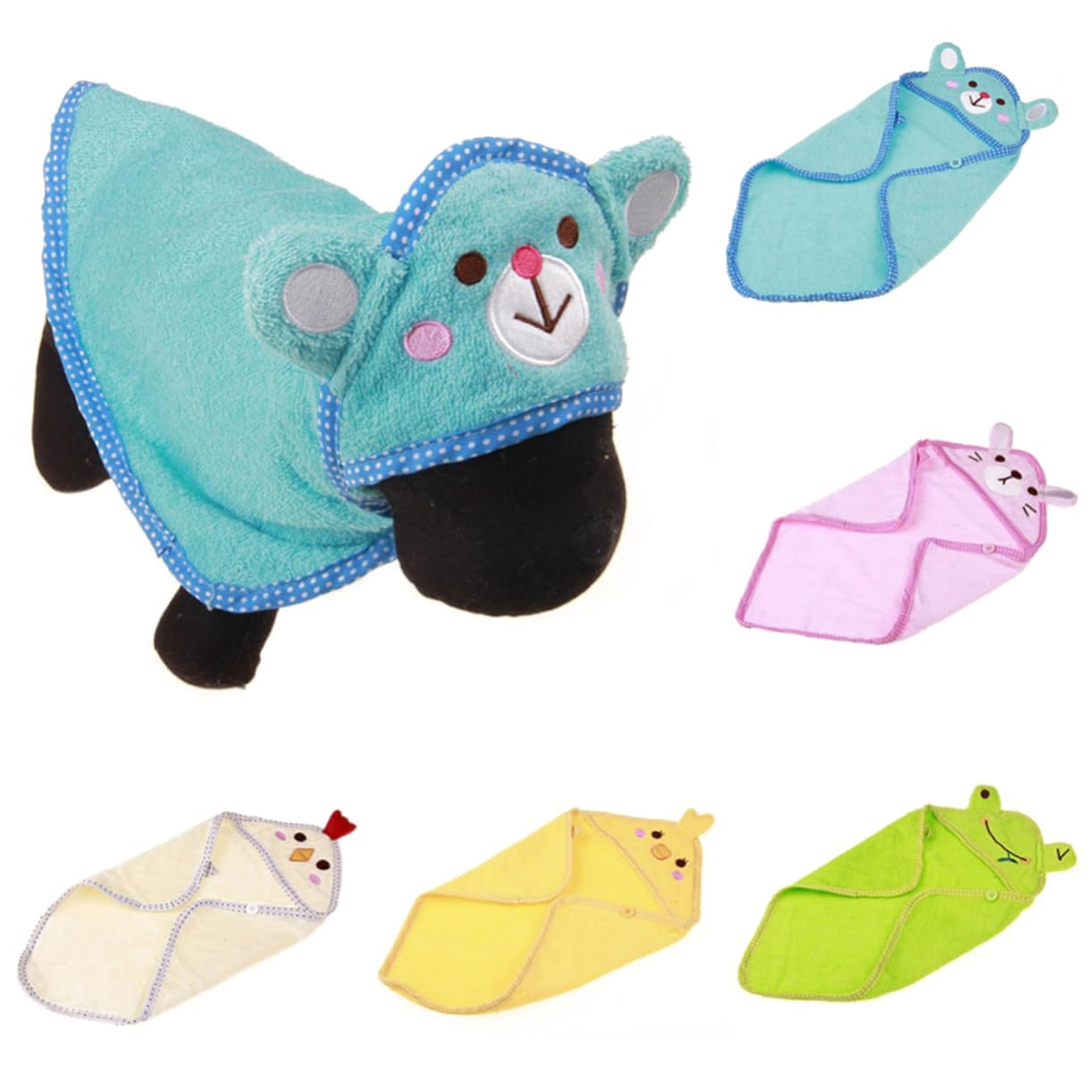 FRCOLOR 2 Toallas de baño para Mascotas, Albornoz para Gatos, Toalla de baño de Microfibra, Toalla de Secado para Perros, paños absorbentes, Albornoces para Mascotas, Toallas de baño de Microfibra, t