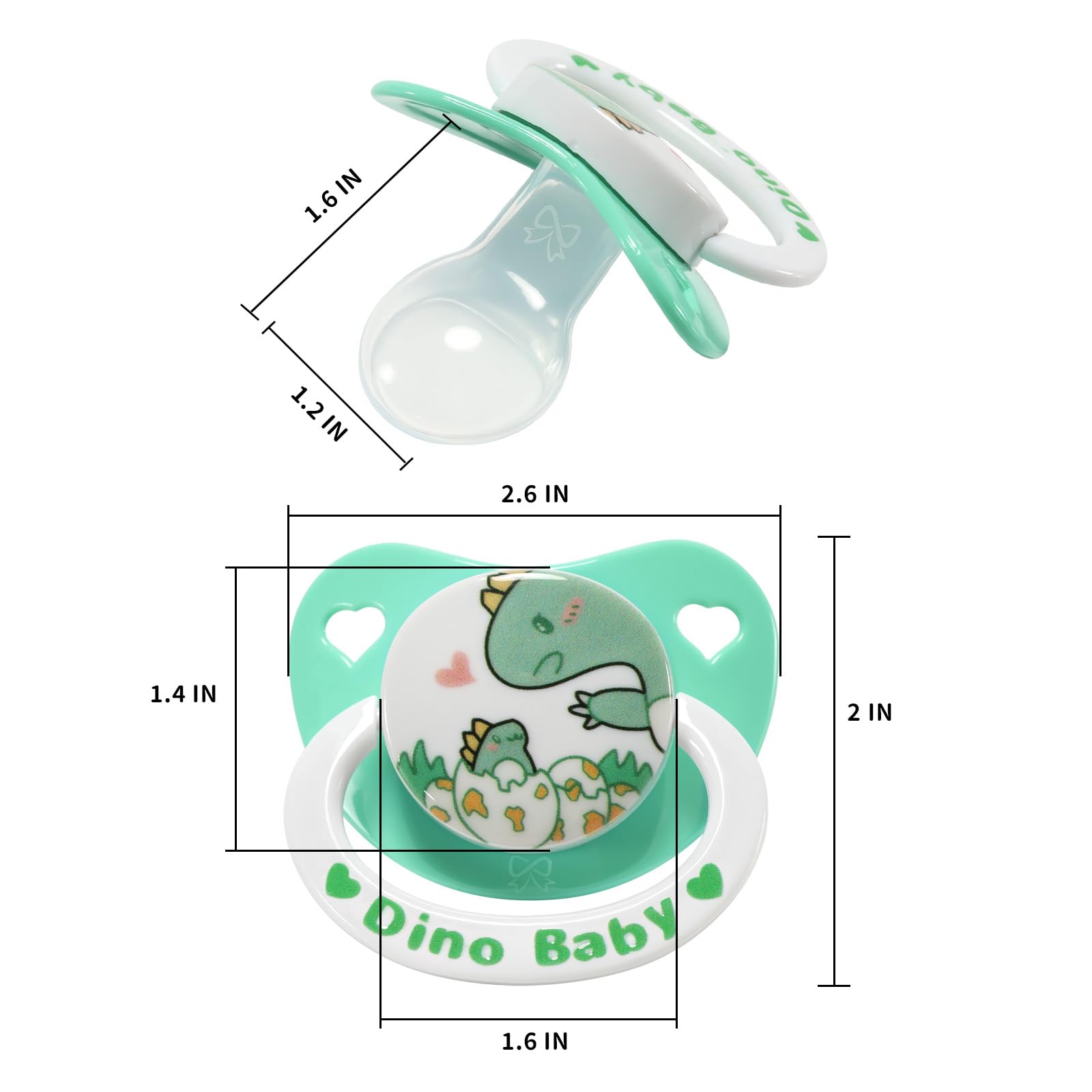 CutiePlusU Large Size Pacifier Big Shield Dummy Cute Printed Soother for Men Women — view 5