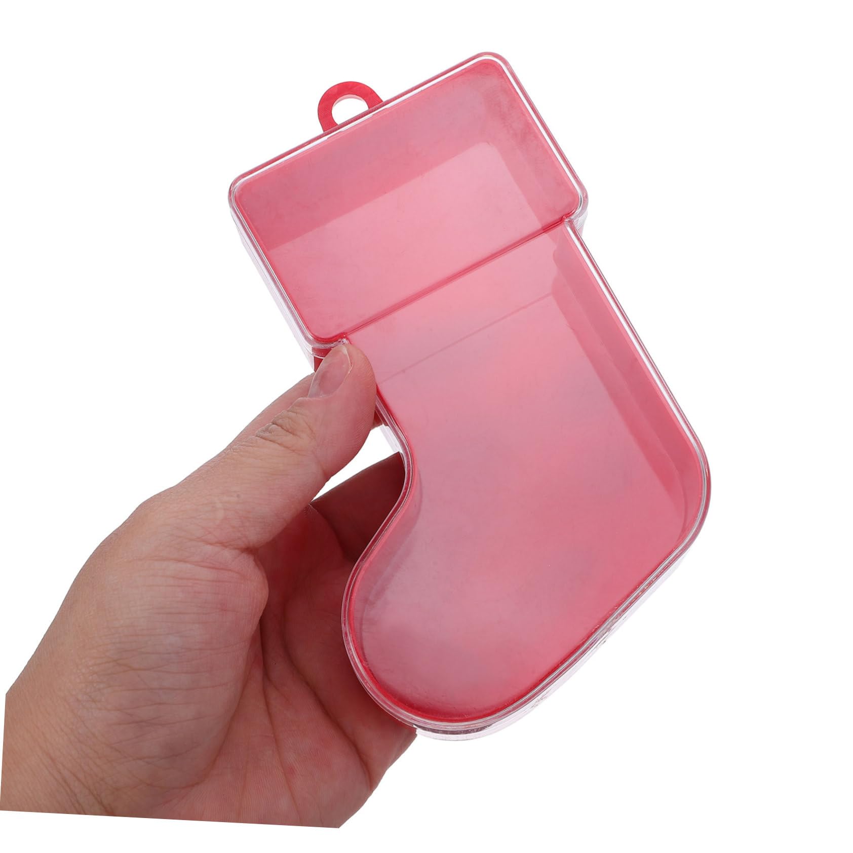 BESTYASH 10 Pezzi Scatole Trasparenti Riempibili Forma di Calza Natalizia Contenitori in Plastica per Caramelle e Biscotti Decorazioni Sospese per Albero di Natale Confezioni Regalo per