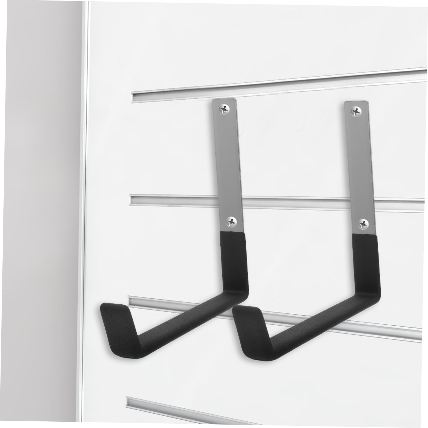 DOITOOL Ganchos de Pared Resistentes de Metal para Colgar, 6 Piezas | Montaje Sencillo, Recubrimiento Antideslizante, para Garajes y Balcones