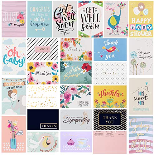 100 All Occasion Greeting Cards- 100 Eye Catching Designs With Greeting Card Organizer Box- Friendship Cards, Anniversary Cards, Bff Cards, Thanks Cards, Wedding Cards & More- 4 X 6 With 100 Envelopes #TOP2