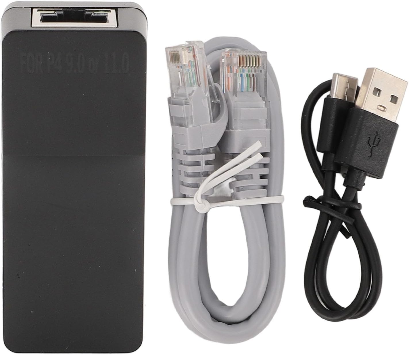 Tool USB Adapter Premium Black Game Console USB Dongle with Ethernet Port for FW 9.0 11.0 Systems Plug and Play Setup for Homebrew Enabler Includes Type C Cable and User Manual