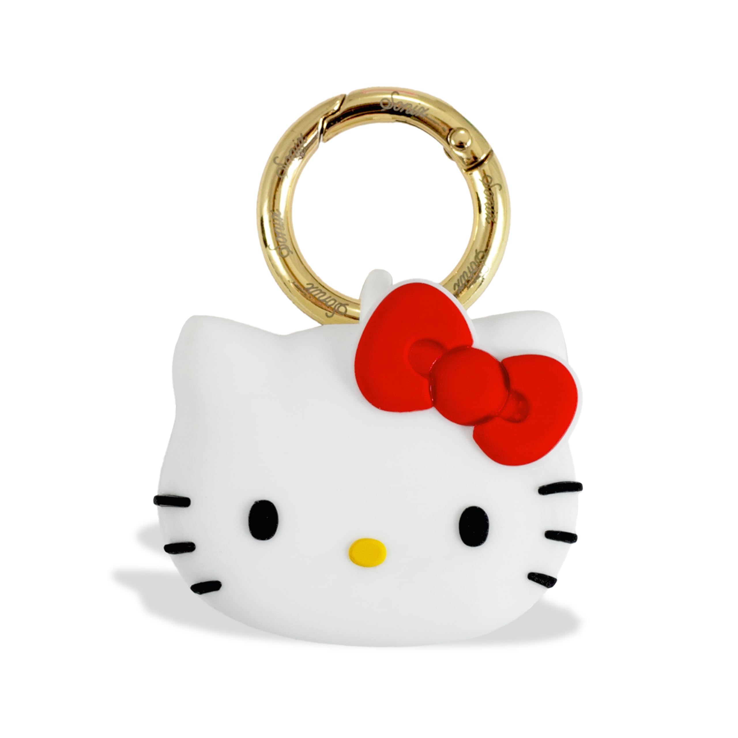 Sonix x Sanrio Silicone Protective Cover Compatible with Apple AirTag - with Attachment Loop and Carabiner Keyring | Hello Kitty