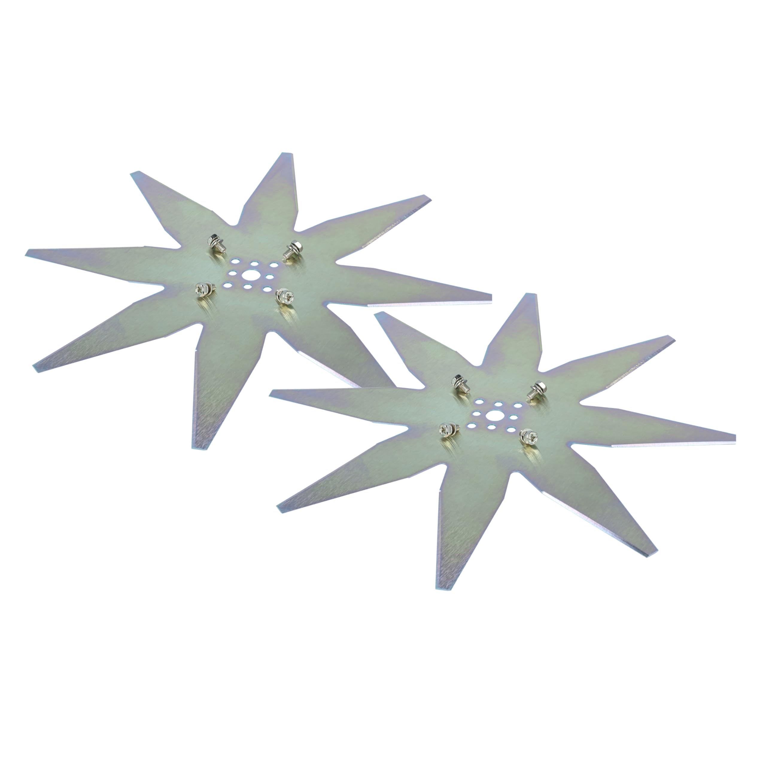 vhbw 2x Lama di ricambio (8 stell) compatibile con Ambrogio L30, L75, L200 tagliaerba - grigio, in acciaio