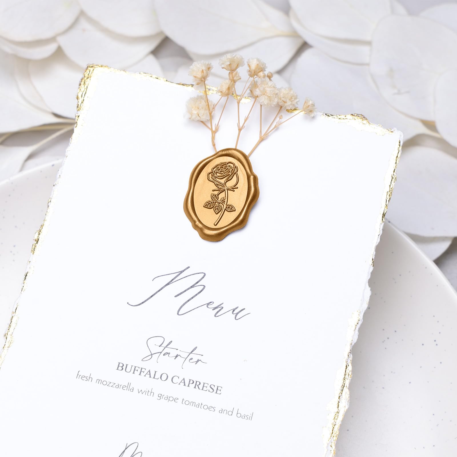 Wildflower Wax Seal Stickers - 50 Self-Adhesive Floral Seals For Invitations - View #8
