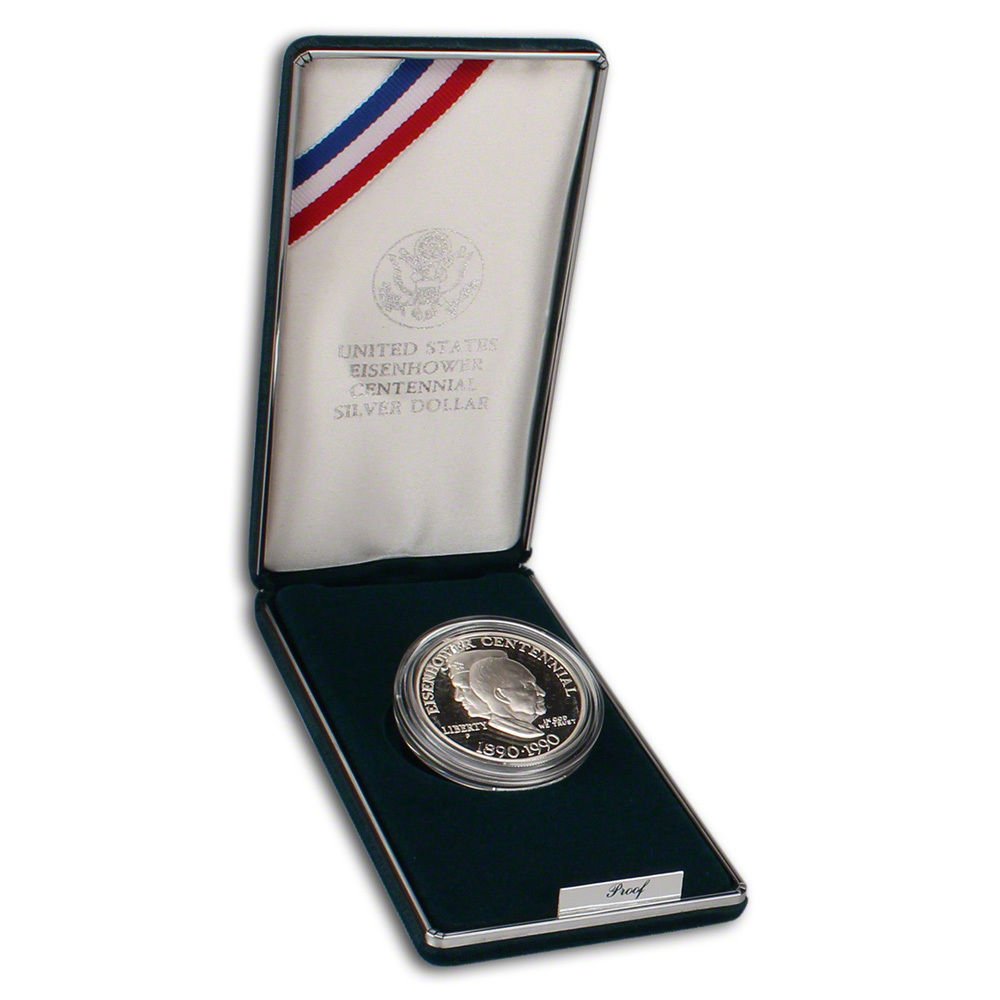 1990 P US Eisenhower Ike Centennial Silver Dollar Grade Proof at