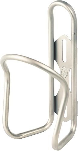 SILCA Sicuro - Jaula para botella de agua de titanio, jaulas para bicicleta con ajuste de 0.827 in hacia delanteAFT, más ligera que el acero y más