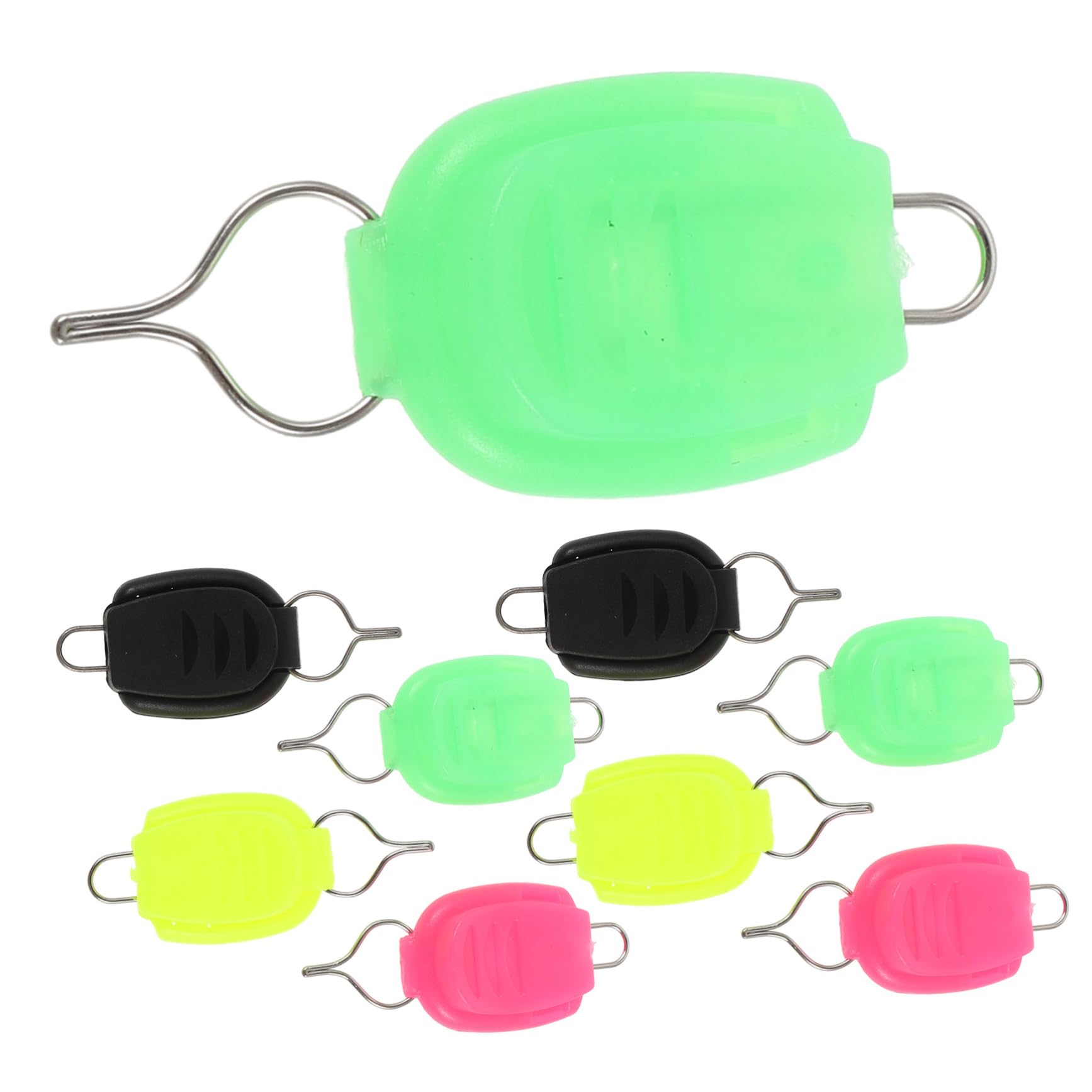 FAVOMOTO 20Pcs Fishing Line Stopper Clips Portable Baitcaster Accessory Durable Fishing Line Holder Multiple Colors