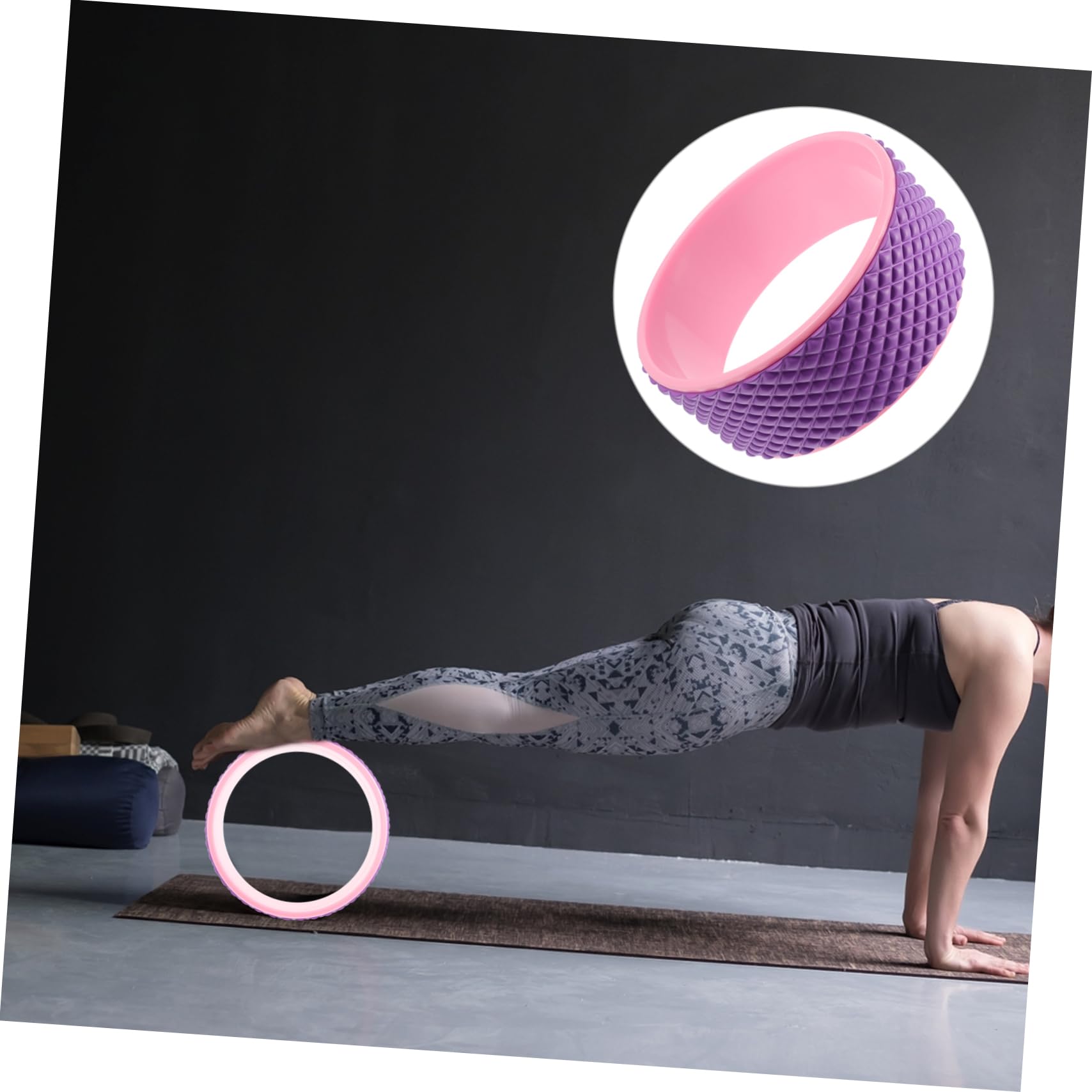 YARNOW 1pezzi Ruota Per Yoga Rullo Per Flessioni Della Schiena Strumento Per Massaggio Sportivo e Pilates
