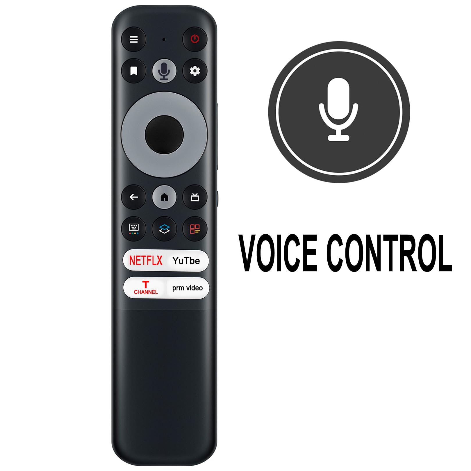 AULCMEET Telecomando Vocale ARC902V FMRH Per TV TCL 4K HDR - Compatibile Con Serie C835, C735, P735, C635 E Modelli Con Google TV