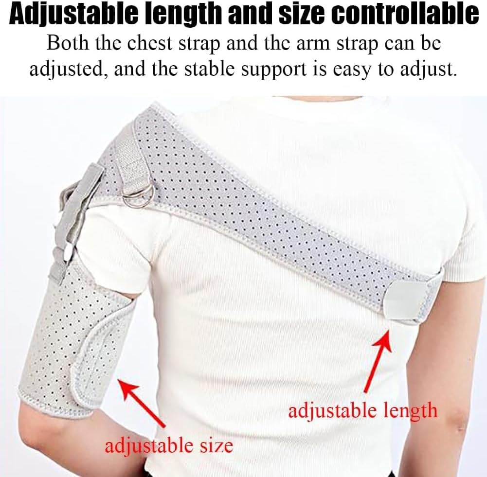 KEULEN Soporte De Cabestrillo Para Brazo De Hombro, Estabilizador Inmovilizador De Hombro Con Bolsa De Aire, Cómodo Y Transpirable, Tirantez Ajustable, Para Dislocación De Articulaciones, Subluxación