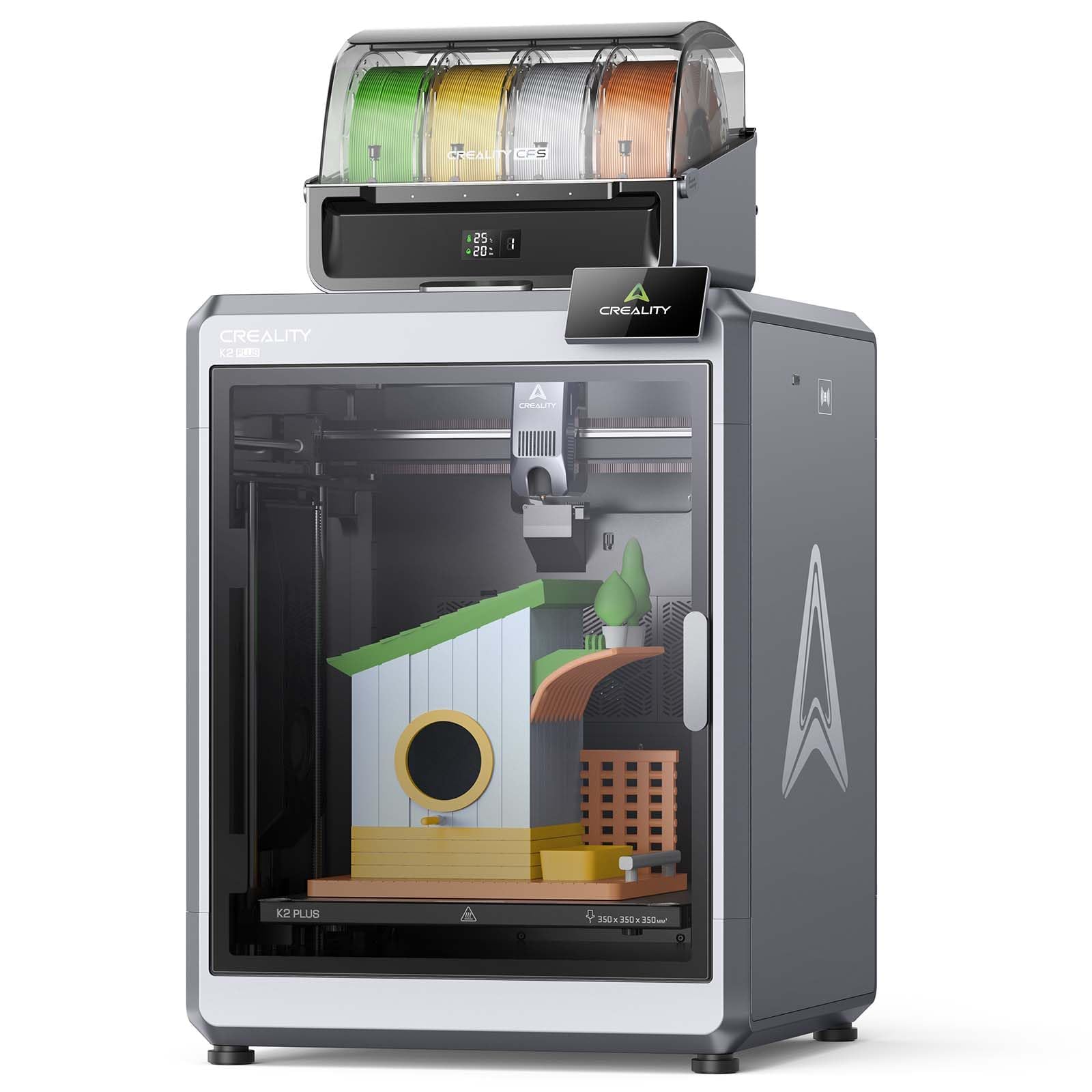 Creality K2 Plus Combo - Stampante 3D, stampa multicolore, 600 mm/s, stampa veloce, doppia fotocamera AI, livellamento auto, volume 350 ×